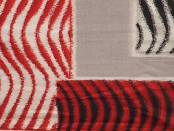 Photo6: 6514T11z630 Vintage Japanese Kimono Silk TSUMUGI  Dark red  Light gray (6)