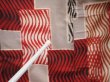 Photo7: 6514T11z630 Vintage Japanese Kimono Silk TSUMUGI  Dark red  Light gray (7)