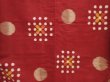 Photo5: 6514T12z750 Vintage Japanese Kimono Silk MEISEN KOMON  Dark red (5)