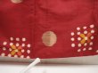 Photo8: 6514T12z750 Vintage Japanese Kimono Silk MEISEN KOMON  Dark red (8)