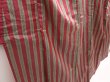 Photo3: 6514T13z660 Vintage Japanese Kimono Silk TSUMUGI Stripe Wine red (3)