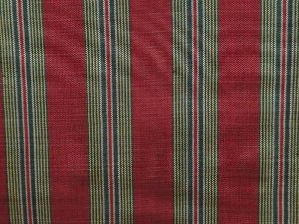 Photo6: 6514T13z660 Vintage Japanese Kimono Silk TSUMUGI Stripe Wine red (6)