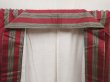 Photo7: 6514T13z660 Vintage Japanese Kimono Silk TSUMUGI Stripe Wine red (7)