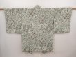 Photo1: 6515T09z460 Vintage Japanese Kimono Silk HAORI  Grass green (1)