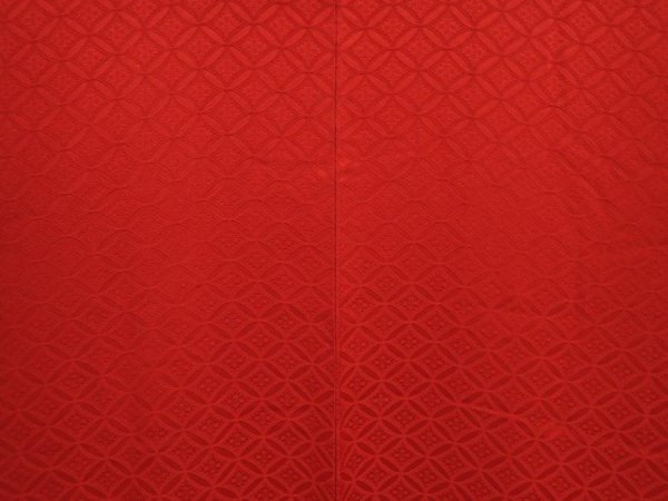 Photo3: 6515T10z520 Vintage Japanese Kimono Silk HAORI Shippo Dark red (3)
