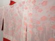 Photo7: 6515T10z520 Vintage Japanese Kimono Silk HAORI Shippo Dark red (7)