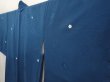Photo2: 6515T11z500 Vintage Japanese Kimono Silk HAORI Flower Dull blue (2)