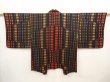 Photo1: 6515T03z580 Vintage Japanese Kimono Silk HAORI  Dark navy (1)
