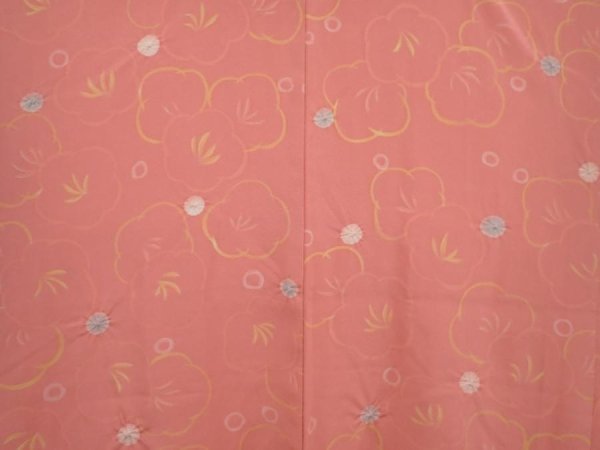 Photo3: 6515T05z600  Japanese Kimono Silk HAORI Plum blossom Pink (3)