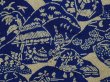 Photo4: 6515T06z480 Vintage Japanese Kimono Crepe Silk HAORI  Dark blue (4)