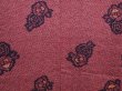 Photo3: 6515T08z590 Vintage Japanese Kimono Cotton HAORI Rose Wine red (3)