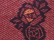 Photo4: 6515T08z590 Vintage Japanese Kimono Cotton HAORI Rose Wine red (4)