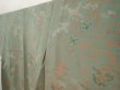 Photo2: 6515T12z1060 Vintage Japanese Kimono Silk KOMON Bird Sage green (2)