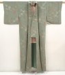 Photo8: 6515T12z1060 Vintage Japanese Kimono Silk KOMON Bird Sage green (8)