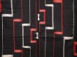 Photo5: 6515T13z740 Vintage Japanese Kimono Silk MEISEN KOMON  Black (5)