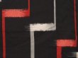 Photo6: 6515T13z740 Vintage Japanese Kimono Silk MEISEN KOMON  Black (6)