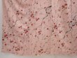 Photo4: 6515T14z700 Vintage Japanese Kimono Silk KOMON Plum blossom Pink (4)
