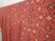 Photo2: 6515T15z700 Antique Japanese Kimono Silk KOMON  Red-Brown (2)
