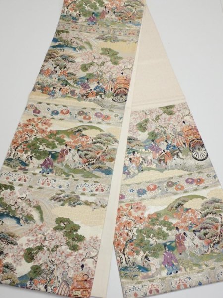 Photo6: 6518i01z830  Japanese Kimono Silk FUKURO OBI Heian noble  174.8x12.2 (6)