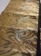 Photo4: 6518i04z830  Japanese Kimono Silk FUKURO OBI Flying crane Gold 168.5x12.2 (4)