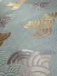Photo2: 6518i05z1080  Japanese Kimono Silk FUKURO OBI Seigaiha Light blue 160.6x11.8 (2)