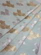 Photo3: 6518i05z1080  Japanese Kimono Silk FUKURO OBI Seigaiha Light blue 160.6x11.8 (3)