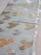 Photo4: 6518i05z1080  Japanese Kimono Silk FUKURO OBI Seigaiha Light blue 160.6x11.8 (4)
