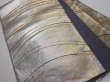 Photo1: 6518i09z820  Japanese Kimono Silk FUKURO OBI  Silver 171.7x12.2 (1)