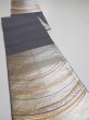 Photo5: 6518i09z820  Japanese Kimono Silk FUKURO OBI  Silver 171.7x12.2 (5)