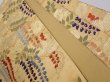 Photo3: 6518i10z1160  Japanese Kimono Silk FUKURO OBI Wisteria Gold 171.7x12.2 (3)