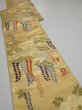 Photo4: 6518i10z1160  Japanese Kimono Silk FUKURO OBI Wisteria Gold 171.7x12.2 (4)