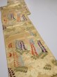 Photo5: 6518i10z1160  Japanese Kimono Silk FUKURO OBI Wisteria Gold 171.7x12.2 (5)