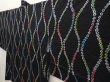 Photo2: 6518T01z600 Vintage Japanese Kimono Silk HAORI Tatewaku Black (2)
