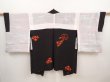 Photo6: 6518T04z630 Vintage Japanese Kimono Silk HAORI Flower Lamp black (6)