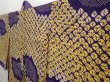 Photo2: 6518T05z410 Antique Japanese Kimono Silk SHIBORI HAORI Dark lavender (2)