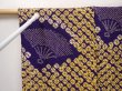 Photo5: 6518T05z410 Antique Japanese Kimono Silk SHIBORI HAORI Dark lavender (5)