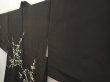 Photo2: 6518T06z620 Vintage Japanese Kimono Silk HAORI Plum blossom Black (2)