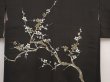 Photo3: 6518T06z620 Vintage Japanese Kimono Silk HAORI Plum blossom Black (3)