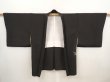 Photo5: 6518T06z620 Vintage Japanese Kimono Silk HAORI Plum blossom Black (5)