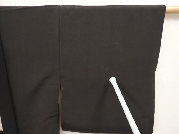 Photo6: 6518T06z620 Vintage Japanese Kimono Silk HAORI Plum blossom Black (6)
