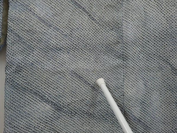 Photo6: 6518T07z560 Vintage Japanese Kimono Silk SHIBORI HAORI  Dull sea blue (6)