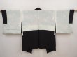 Photo6: 6518T08z550 Vintage Japanese Kimono Silk HAORI Flowers Black (6)