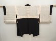 Photo7: 6518T09z620 Vintage Japanese Kimono Silk HAORI Wave Black (7)