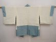 Photo6: 6518T10z490 Vintage Japanese Kimono Silk SHIBORI HAORI Flower Water blue (6)
