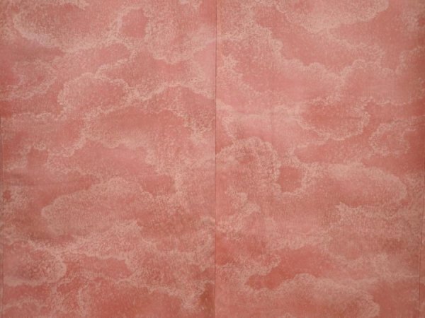 Photo5: 6518T11z850 Vintage Japanese Kimono Silk KOMON Cloud Coral pink (5)
