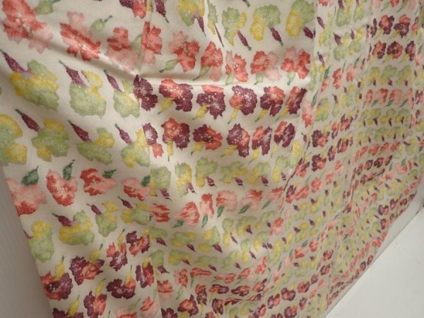 Photo3: 6518T13z940 Vintage Japanese Kimono Silk KOMON Flower Sand beige (3)