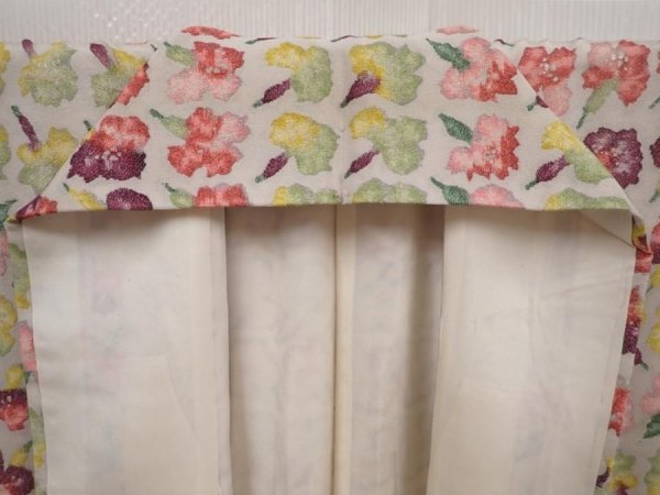 Photo7: 6518T13z940 Vintage Japanese Kimono Silk KOMON Flower Sand beige (7)