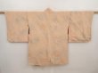 Photo1: 6519T01z750 Vintage Japanese Kimono Silk HAORI  Cream-Orange (1)