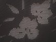 Photo4: 6519T02z320 Vintage Japanese Kimono Silk See through HAORI Flower Black (4)