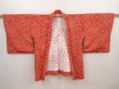 Photo5: 6519T03z440 Vintage Japanese Kimono Silk HAORI Fireworks Red-Brown (5)